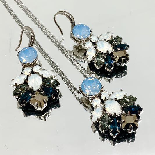 *Opal w/ Silver Night Evening Jewelry Set